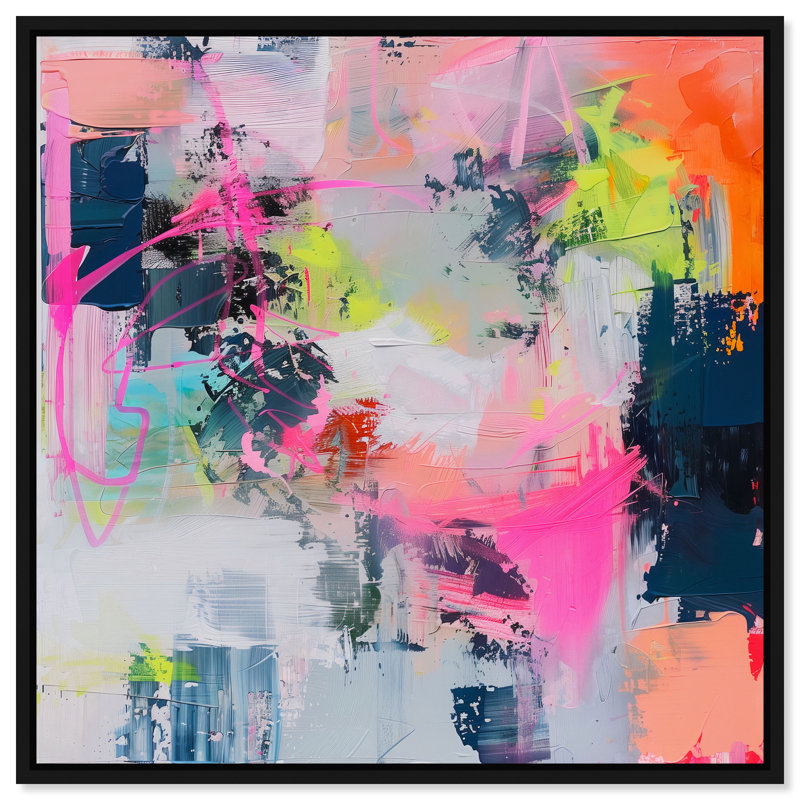 Pastel Luminance I Canvas Abstract Print by Oliver Gal, Black Frame, 12 x 12, 13"H x 13"W, Black Frame