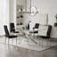 Dayeli Glass Top Metal Base Dining Table-2076506267