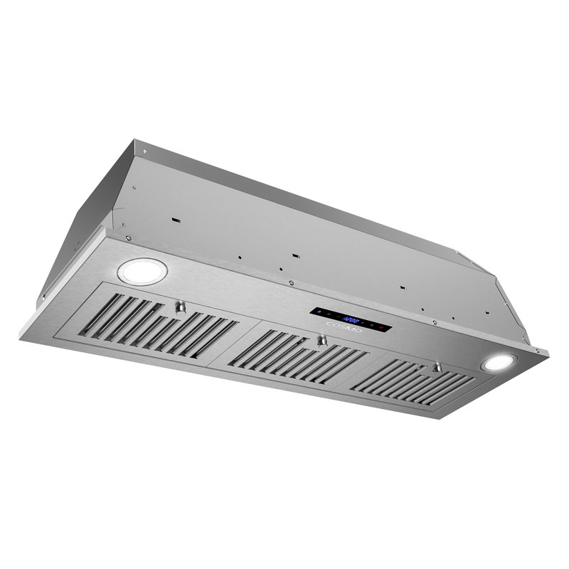 Cosmo 36 in. Lumin Collection Ducted Insert Range Hood, Touch Controls, LED Lights, Permanent Filters, Stainless Steel