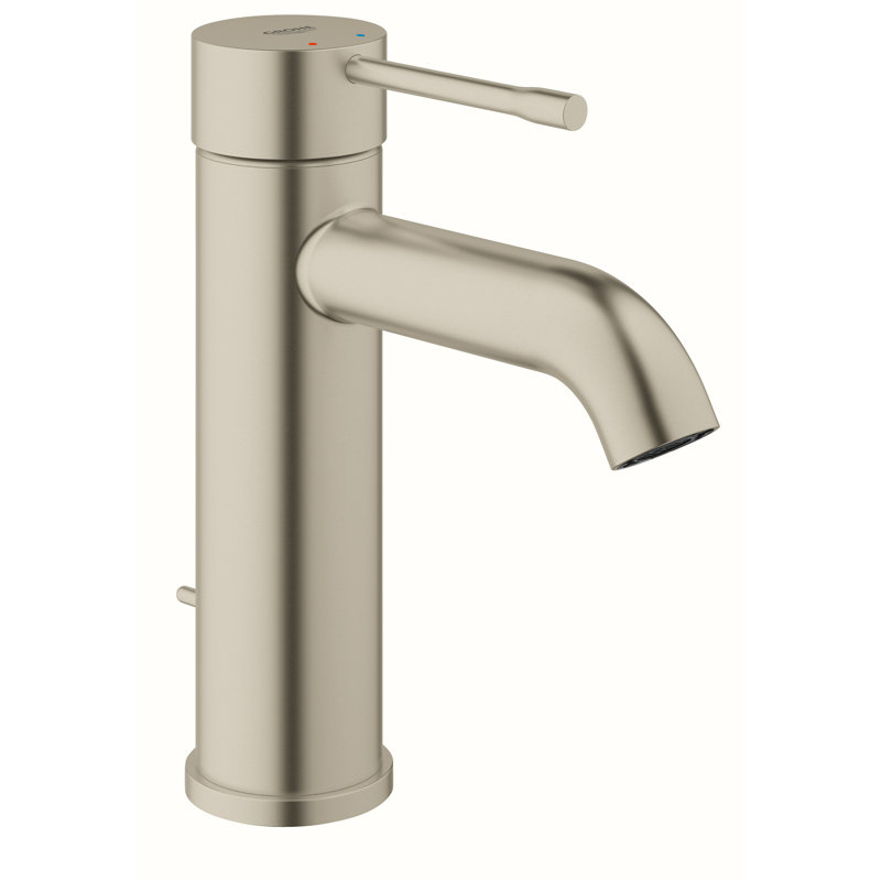 Essence New Single Hole Bathroom Faucet with Drain Assembly, Brushed Nickel Infinity