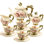 Service à thé 15 pièces en porcelaine britannique
