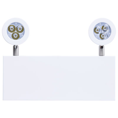 Emergency Light Chicago Approved White Housing 120-277V 90min Backup Dual Head Surface Mounting Remote Capable