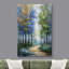 «Woodland Forest Landscape Vibrant Pathway Impressionist Forest» sur toile-99543151-101287915