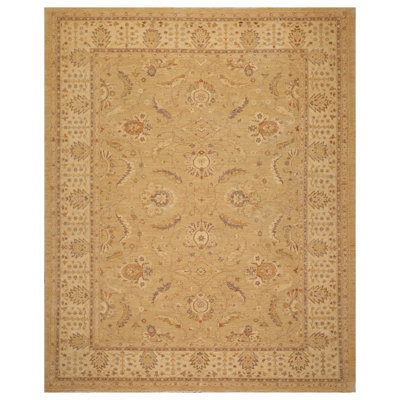 One-of-a-Kind Rectangle:9'6''x11'9'' Wool Area Rug in Tan