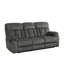 Ensemble de canapé inclinable manuel en microfibre 3 pièces de qualité supérieure avec table basse rabattable, console de rangement et porte-gobelets