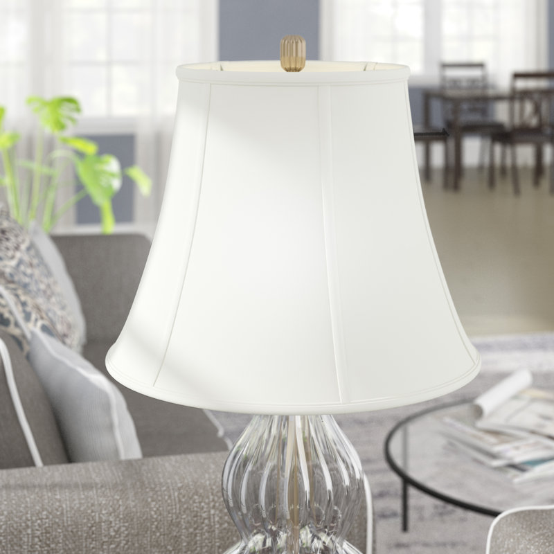 Abat-jour cloche modifié, H 11,5 po x l 15 po x P 15 po, Lin beige