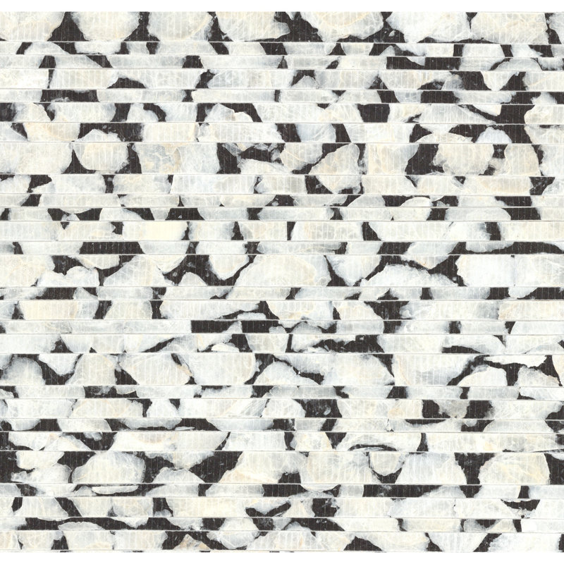 Capiz Offering Abstract Wallpaper Double Roll, Black/White