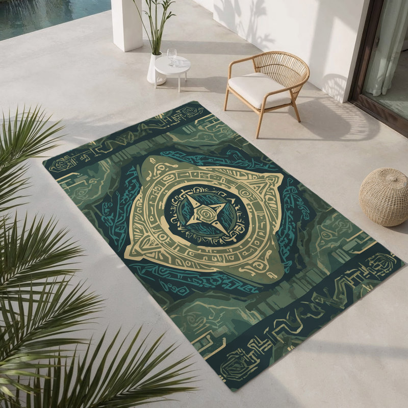 Tapis intérieur et extérieur à flamme éternelle, Rectangle 9 pi x 12 pi