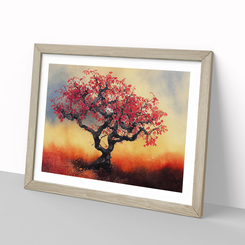 Captivating Apple Tree - Single Picture Frame Print, Oak, 34cm H x 46cm W x 2cm D