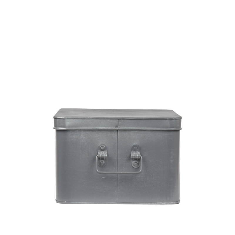 Borough Wharf Box, Antique Grey, 16cm H x 27cm W x 21cm D
