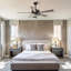 52" Modern 3CCT LED Chandelier Ceiling Fan with Remote Control, Double Sided Blades, Dimmable, 6 Speeds Reversible Motor, 4"/10" Downrods-1602955949