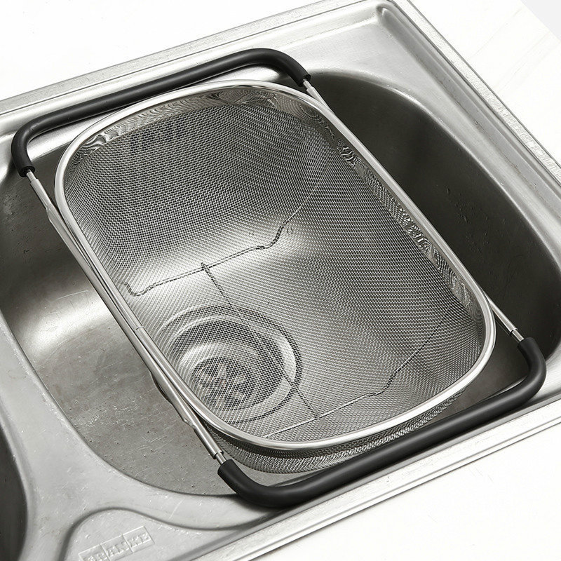 Panier de drainage rétractable en acier inoxydable