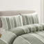 Housse de couette style bohémien double / grand - 100% coton avec rayures blanches et 3 pièces contrastées