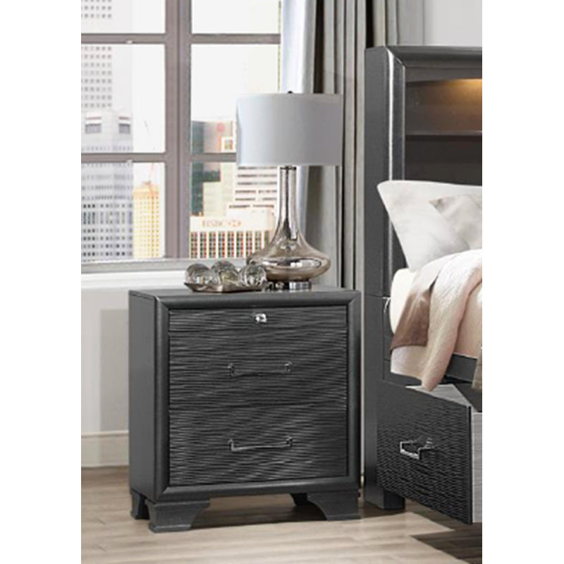 Storage Nightstand, Gray