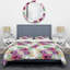 Pink/Green/White Microfiber Duvet Cover Set-1827117441