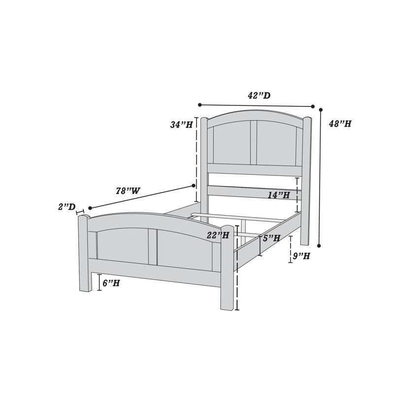 Baelynn Panel Bed, Black, Twin