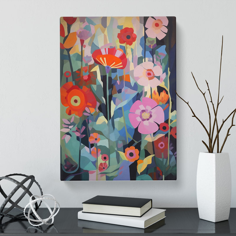 Holger Retro Flowers Vol.2 - Wrapped Canvas, 50cm H x 35cm W
