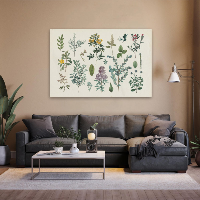Fleurs botaniques - Jardin victorien IV, H 40 po x l 60 po