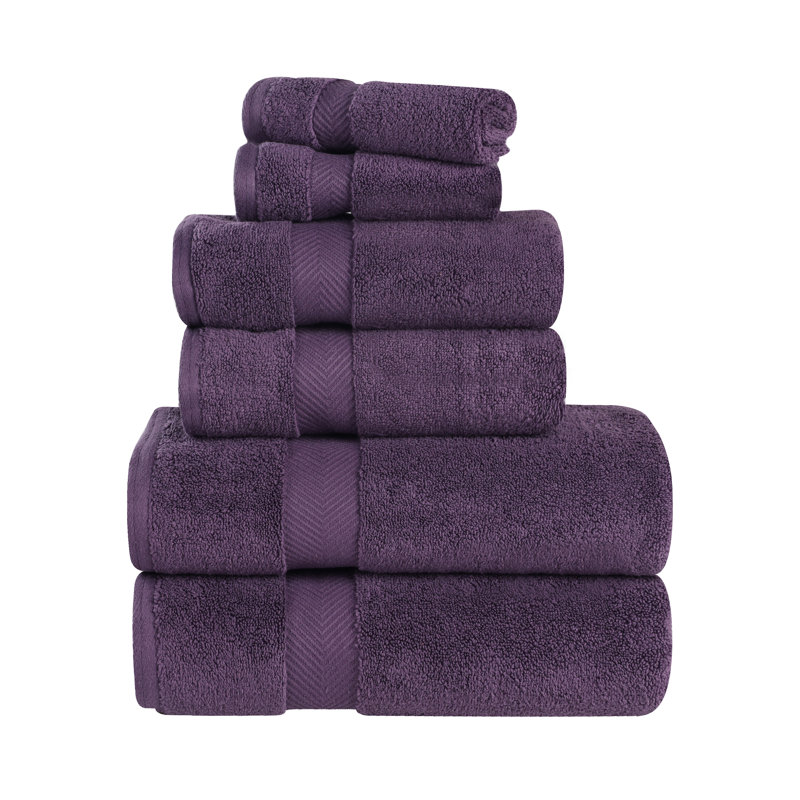Ensemble de serviettes 100% coton ultra doux 6 pièces Hamachi, Pépins de raisin, 6 Piece Towel Set