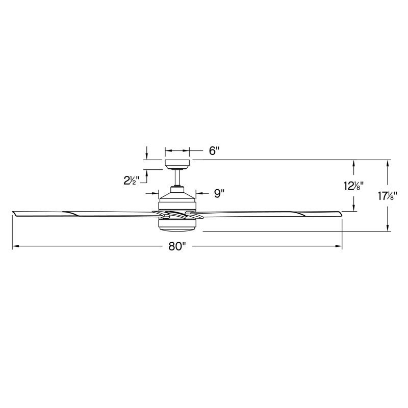 Turbine 80" Indoor/Outdoor Smart Ceiling Fan with Integrated LED + HIRO Remote, Matte Black