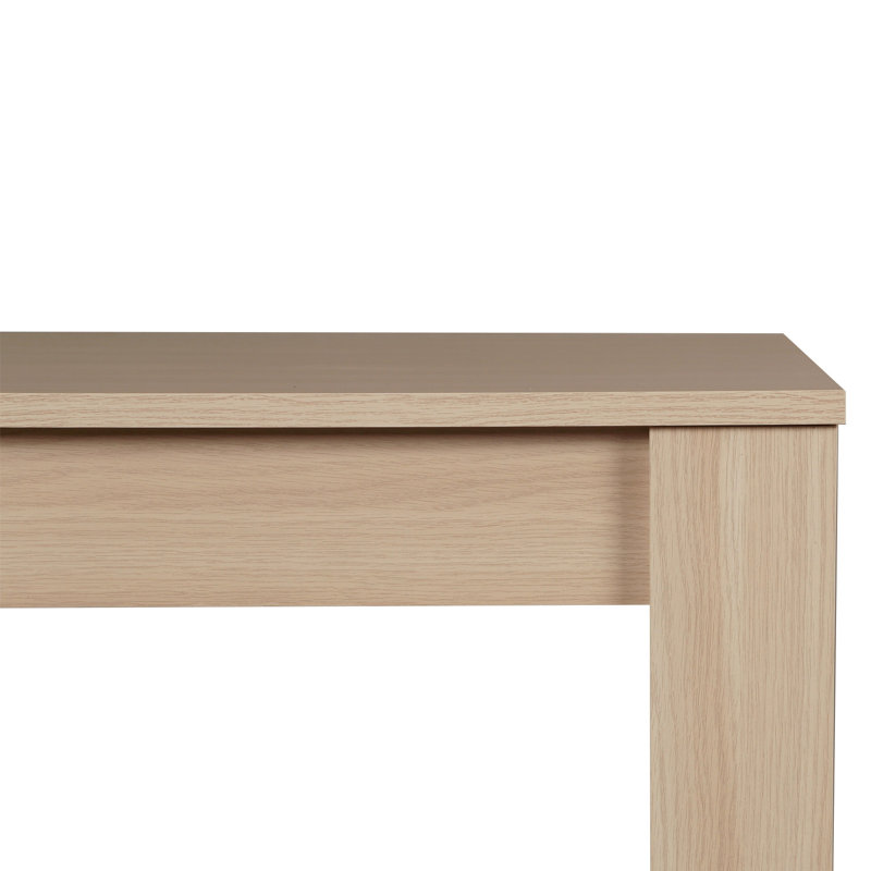 Modern Oak Dining Table, 35.4 x 30.7 x 29.9 inches | 100% Melamine Coated Particle Board, Thickness: 0.7 inches | Stylish Solid Color Design - Perfect for Dining Rooms & Contemporary Spaces, Durable & Elegant Finish