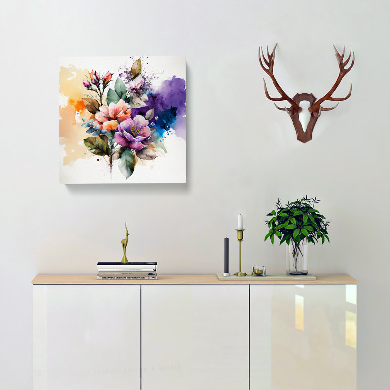 Floral Watercolour - Wrapped Canvas