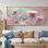 Monogramme rose gris chardon fragile beauté - chardon, impression d'art mural