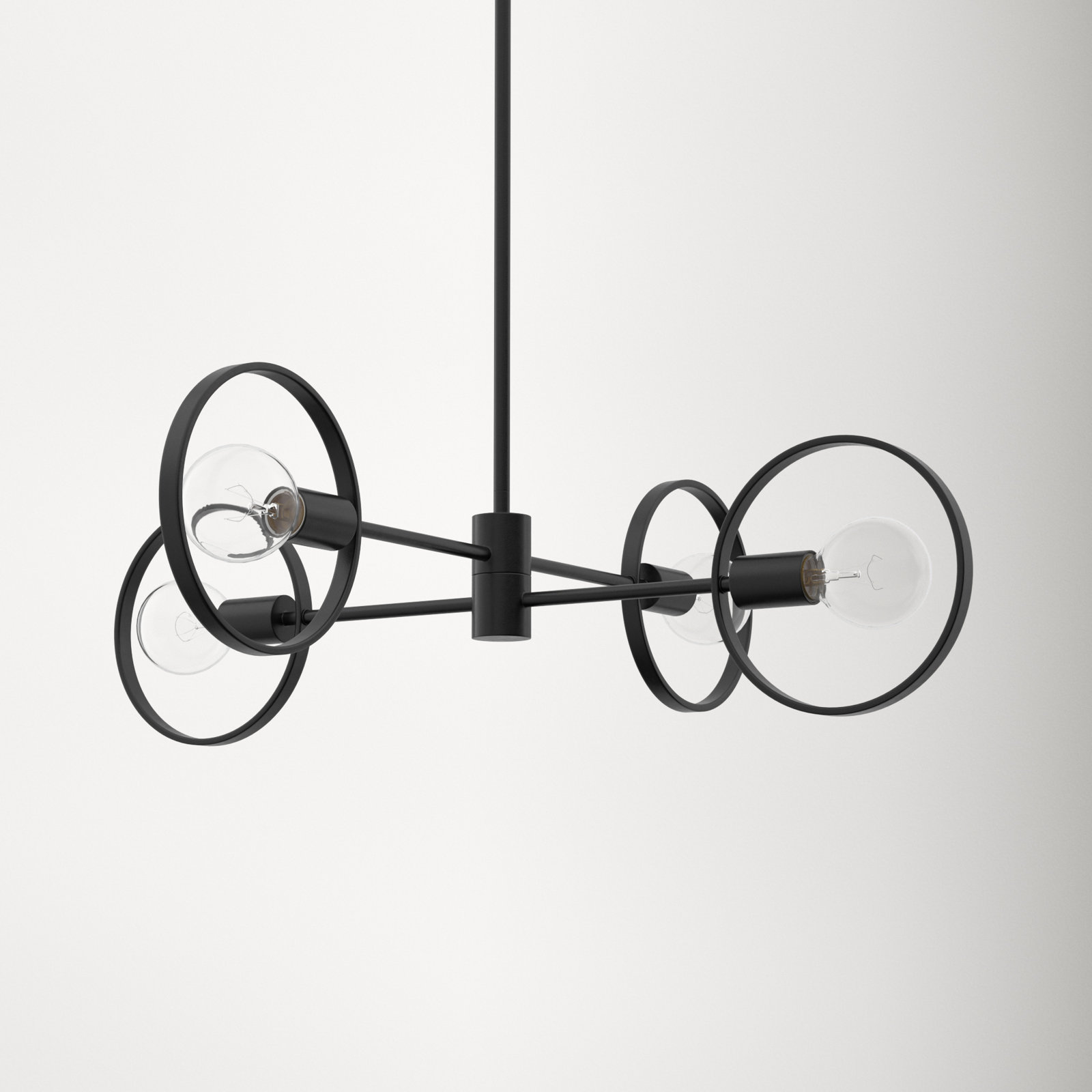 Alexandro 4 - Light Dimmable Sputnik Chandelier, Black