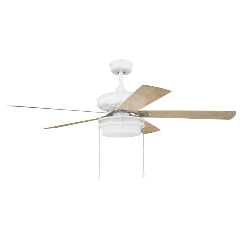 Ventilateur de plafond standard à 5 pales de 52 po avec chaîne de traction et ensemble d'éclairage inclus Stonegate