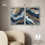 «Acrylique Flow Duo», ensemble de reproductions d'art encadrées par Art Remedy, cadre argenté, 16 x 20-1980649826-1980650131
