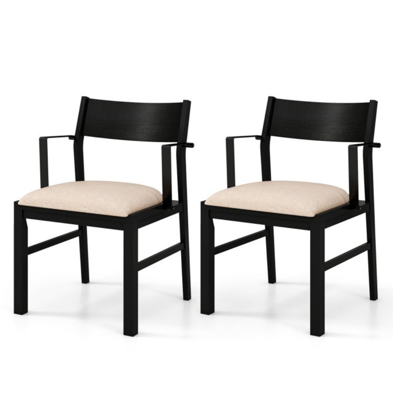Ensemble de 2 chaises de salle à manger avec dossier profilé et siège rembourré