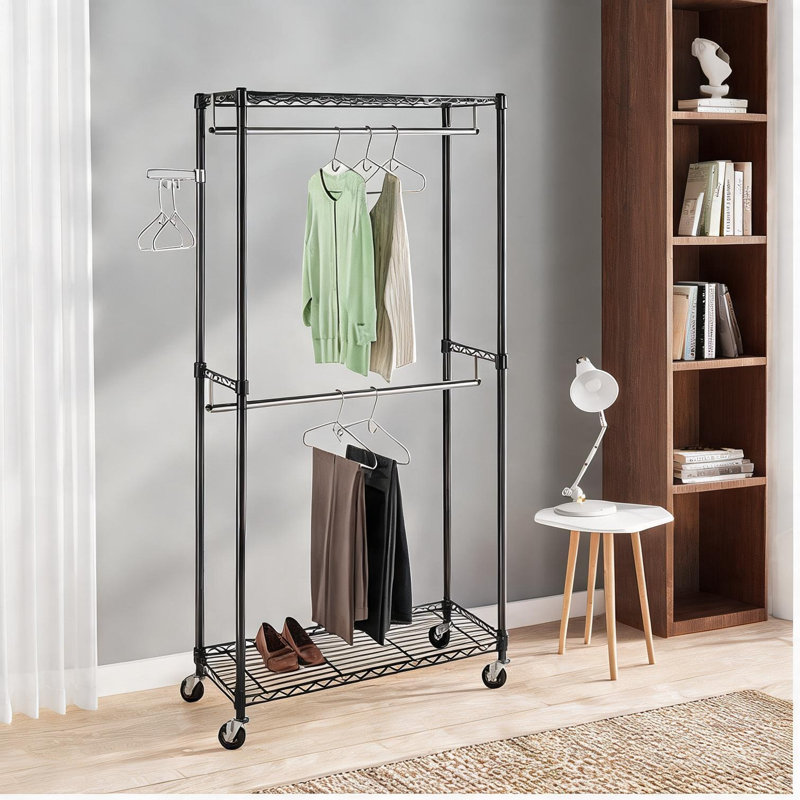 Rangement et organisation robustes en noir 17,7 x 35,4 x 70,9 po