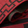 LEXI Red & Black Greek Key Machine Tufted Area Rug