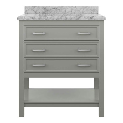 Sobhi 31" Single Bathroom Vanity With Marble Top