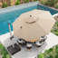 Burgue  13 FT Round Cantilever Umbrella,Beige-1177353538-1119446772