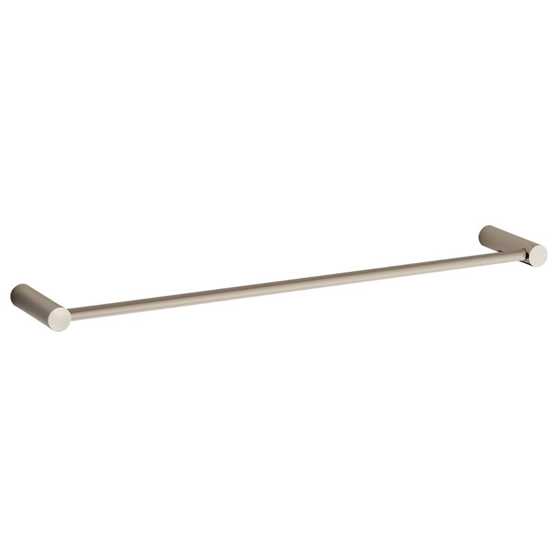 Barre à serviettes murale Round Collection, H 1,75 po x l 24 po x P 3,5 po, Nickel brossé
