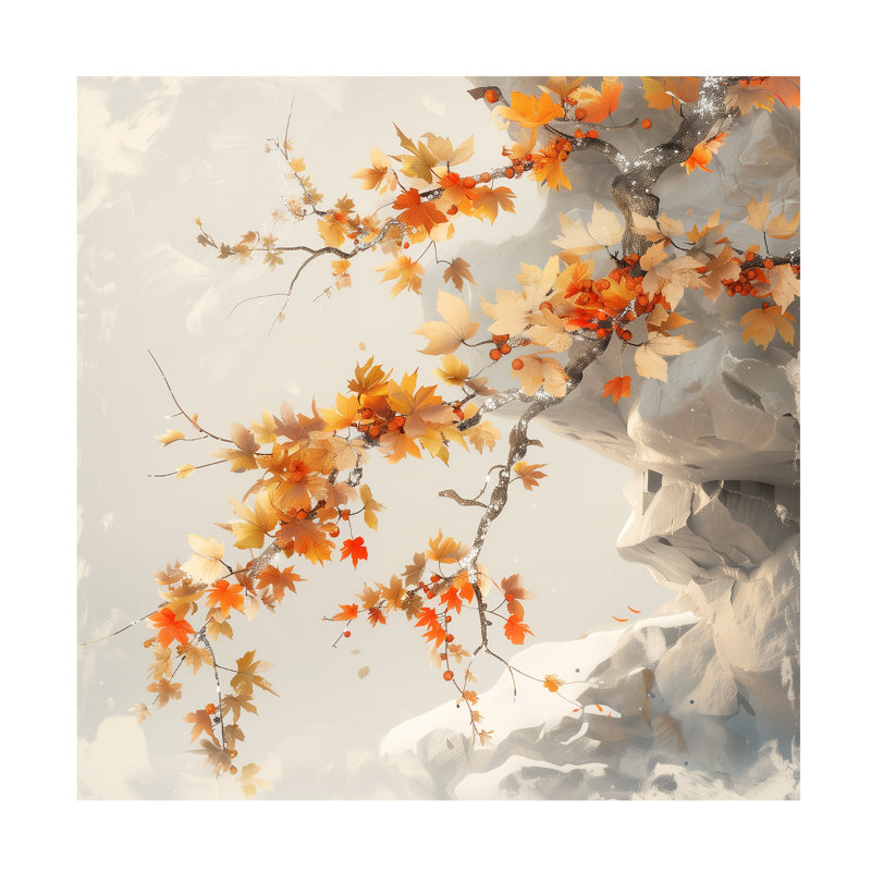 Art sur toile «bolle R3darch0n Cliffside Foliage», H 14 po x l 14 po