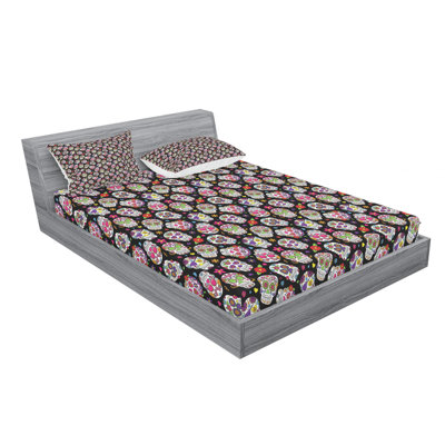 Sugar Skull Microfiber Sheet Set