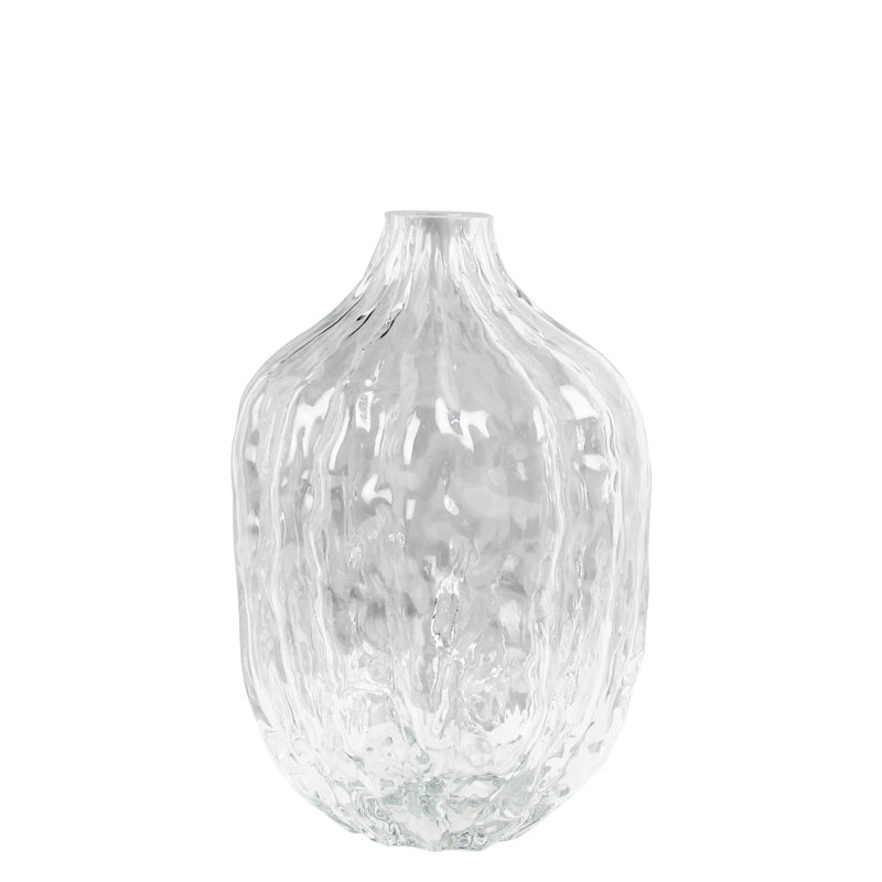 Bouteille en verre strié - petit, Hauteur totale - 7,5 po