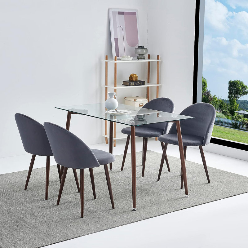 Ensemble repas pour 4 personnes Everest, Gris foncé, Brun