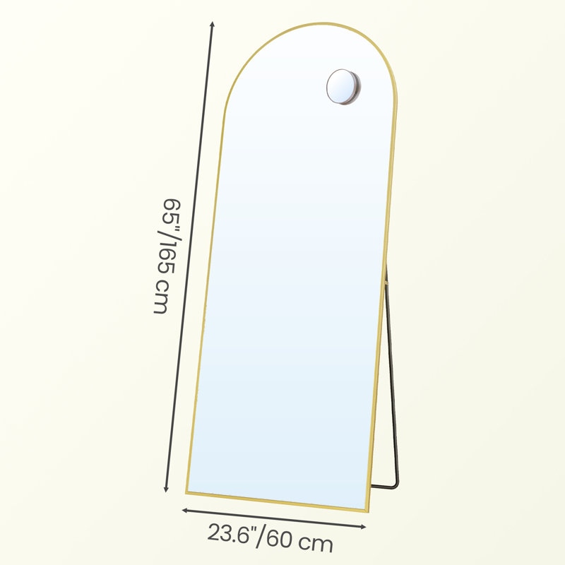 Rectangle Mirror, 165cm x 50cm, Beige