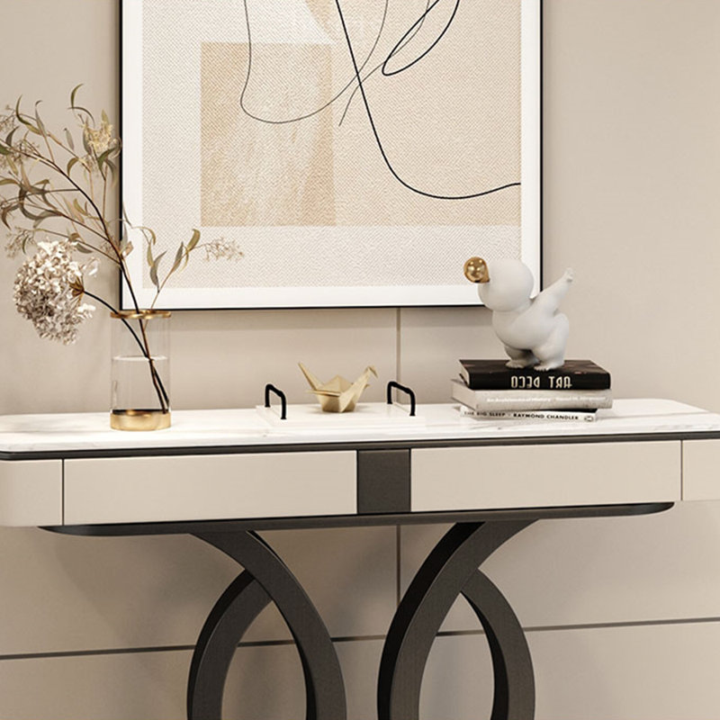 Italian-style simple console table, 33.5" H x 55.1" W x 13.8" D