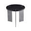 Table basse ronde en bois de chêne noir et pieds en métal noir-96351629