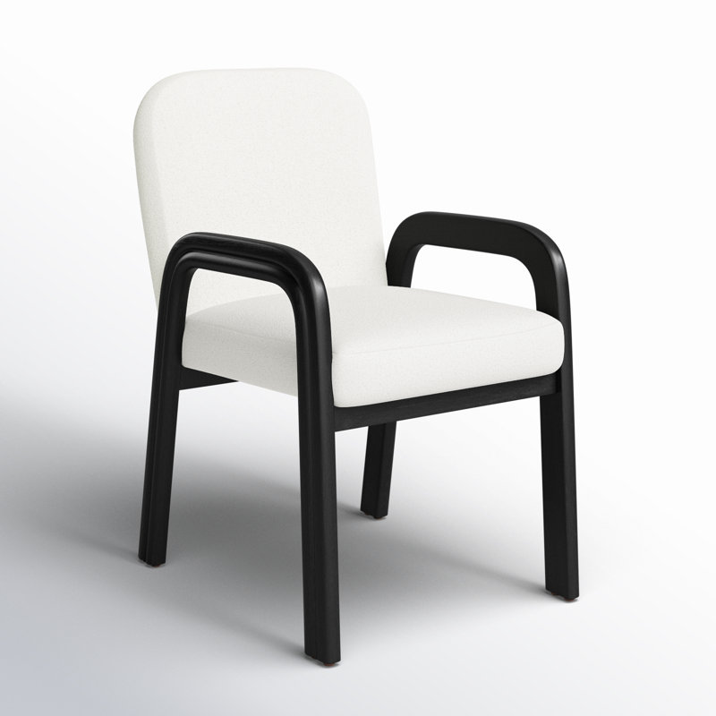 Fauteuil Elara, Ivoire, Noir