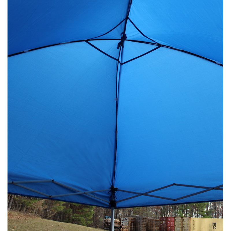 Blue 8ft x 8ft Collapsible Canopy with White Frame