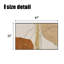 Art mural encadré abstrait moderne biologique, impression décorative beige brun chaud avec accent moucheté doré, cadre en alliage d'aluminium, surface facile à nettoyer texturée sur toile et ensemble de suspension complet