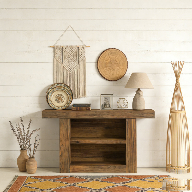 Farmhouse Entryway Console Table with U-Shaped Base