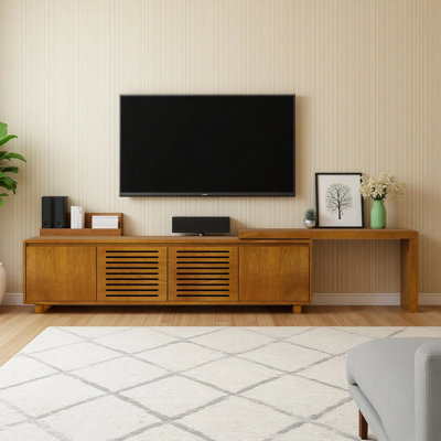 97'' W Mid-Century Modern TV Stand,Extendable Storage Credenza TV Cabinet for TVs up to 85" ,Living Room