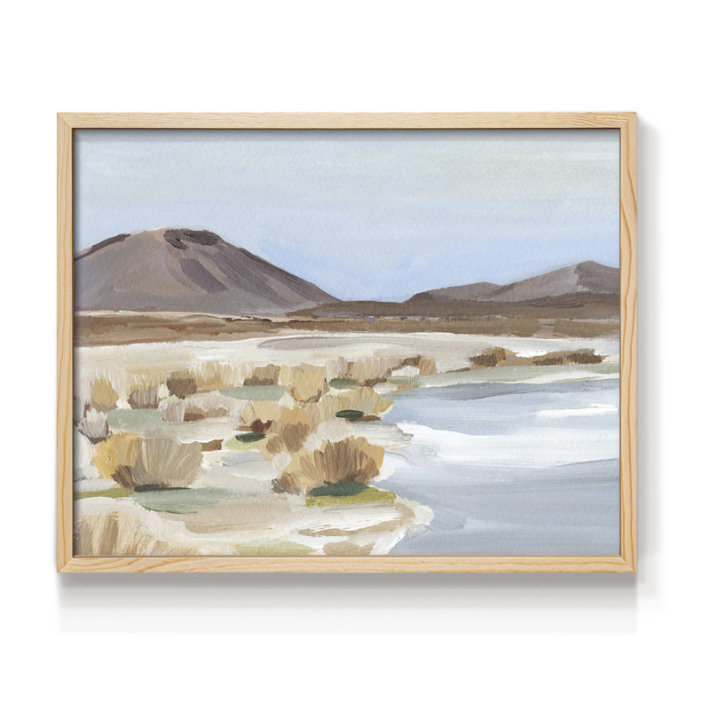 Étude de l'oasis du désert II - reproduction encadrée - réaménageable, H 8 po x l 10 po, Naturel
