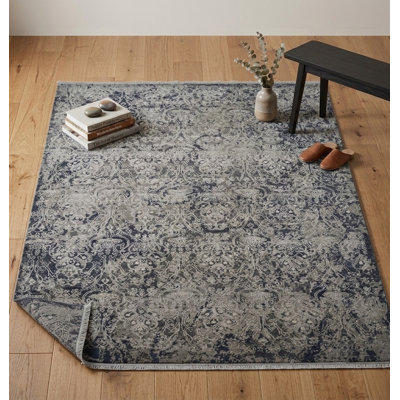 Tapis d'intérieur oriental en soie et laine multicolore noué à la main